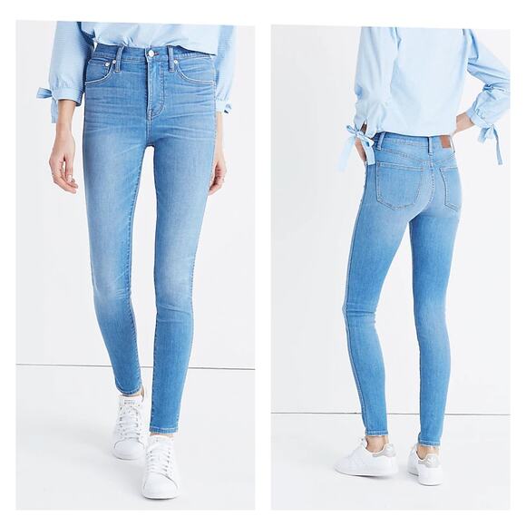 Madewell Denim - Madewell 10" High-Rise Skinny Jeans in Hank Wash Size 27